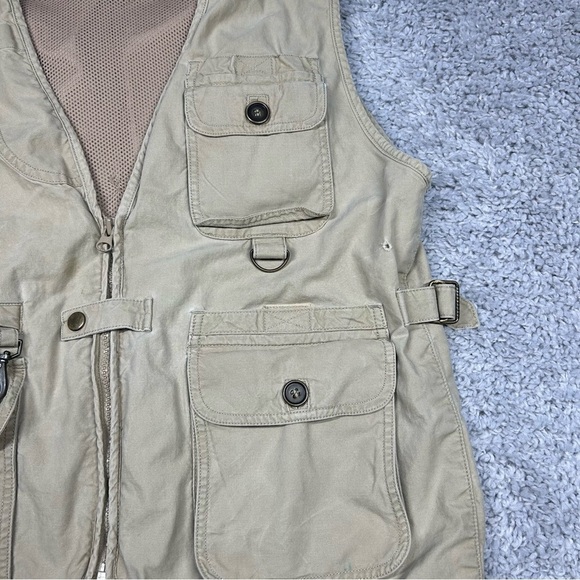 Woolrich Vest Mens Medium Mesh Lined Multi Pocket Outdoors Hunting Fishing Camp - Picture 4 of 9